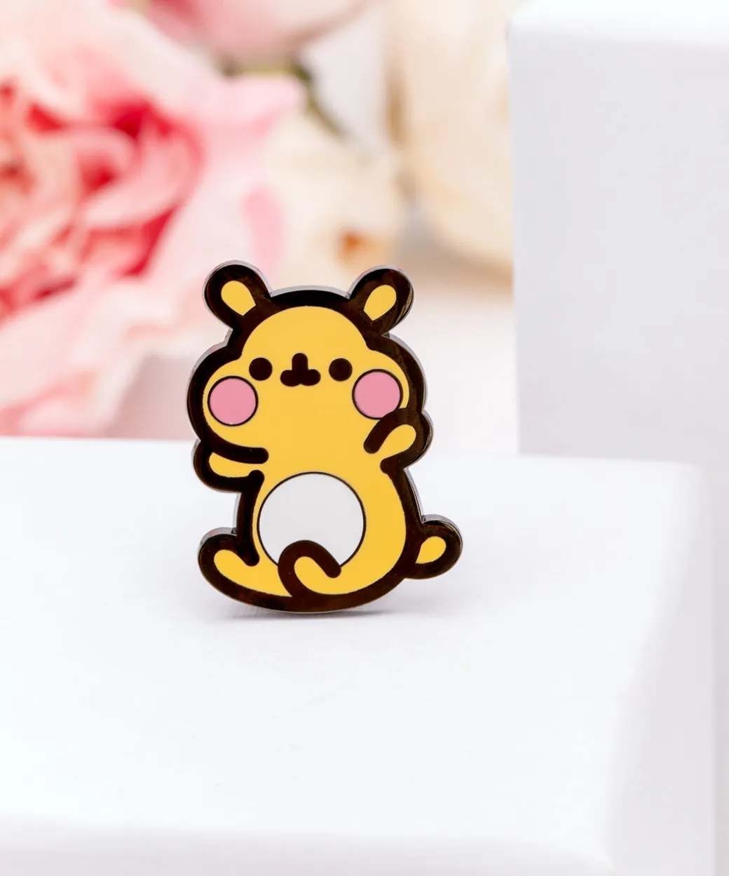Pusheen Cheek the Hamster Pin