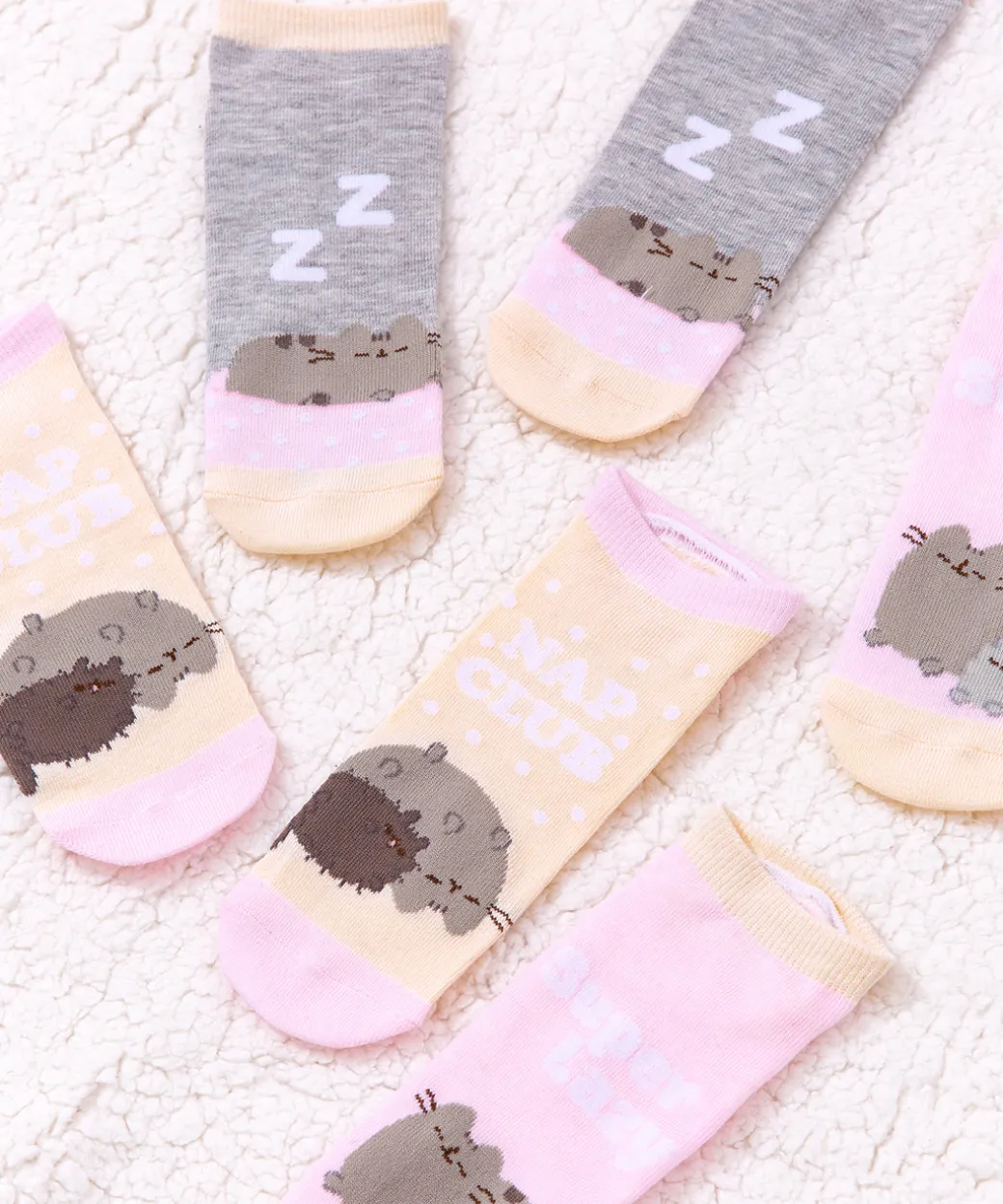 Pusheen Nap Club 3-Pack Ankle Socks