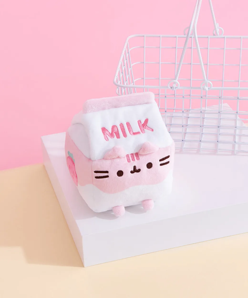 Pusheen Strawberry Milk Sips Plush