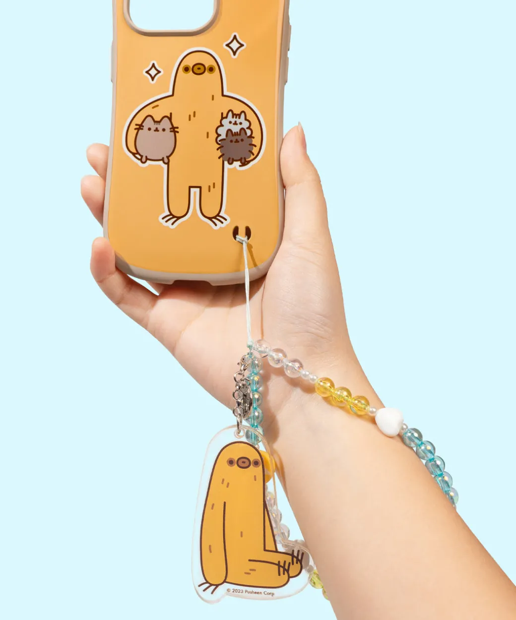 sloth_beaded_phone_charm_2.webp Pusheen Sloth Beaded Phone Charm