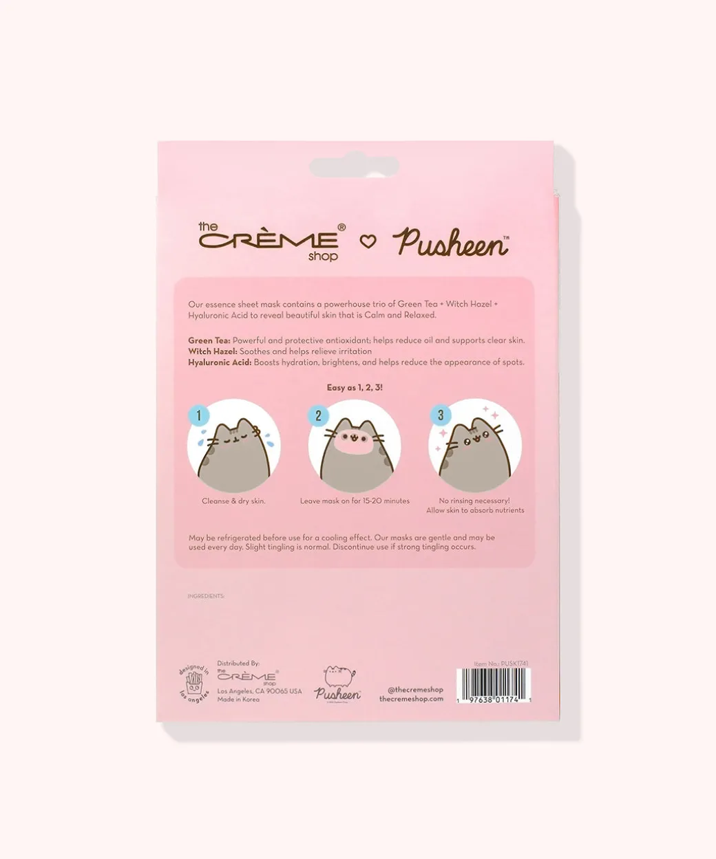 Pusheen The Crème Shop x Holiday Sheet Masks - 3-pack